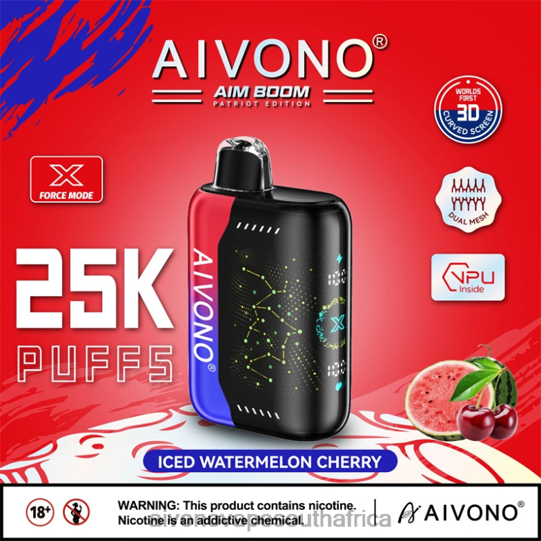 Aivono AIM BOOM 25000 Iced Watermelon Cherry FJP86347 - Aivono Vape Price