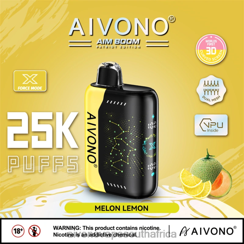 Aivono AIM BOOM 25000 Melon Lemon FJP86348 - Aivono Vape South Africa