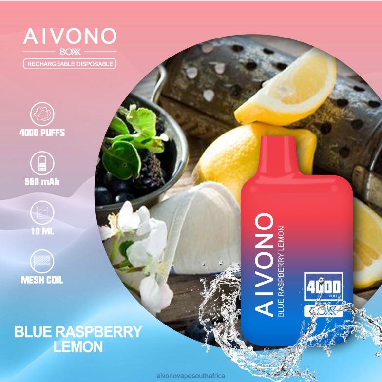 Aivono AIM BOXX 4000 Blue Raspberry Lemon FJP86217 - Aivono Puffs