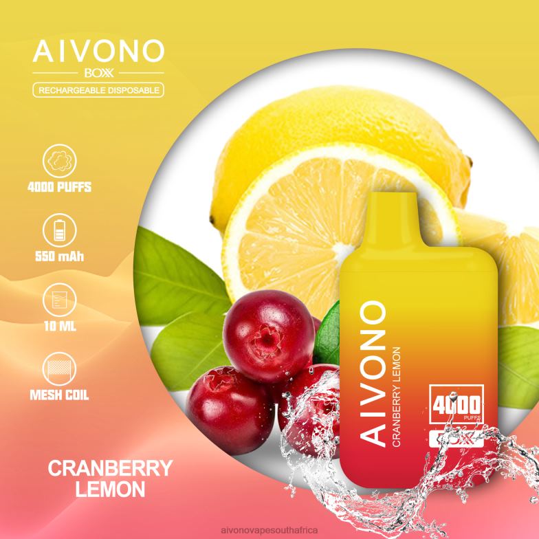 Aivono AIM BOXX 4000 Cranberry Lemon FJP86218 - Aivono Vape Review