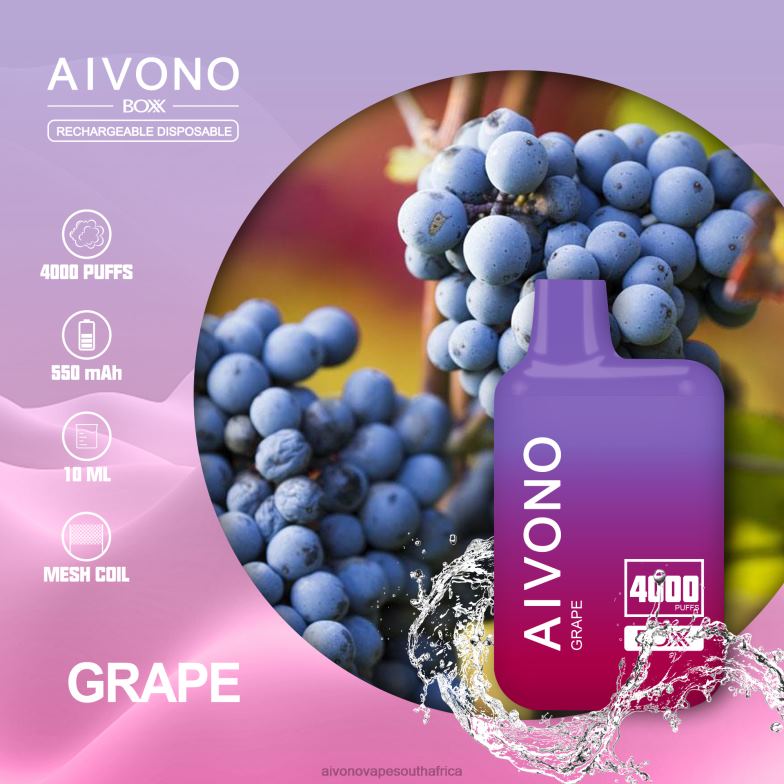 Aivono AIM BOXX 4000 Grape FJP86213 - Aivono Puffs
