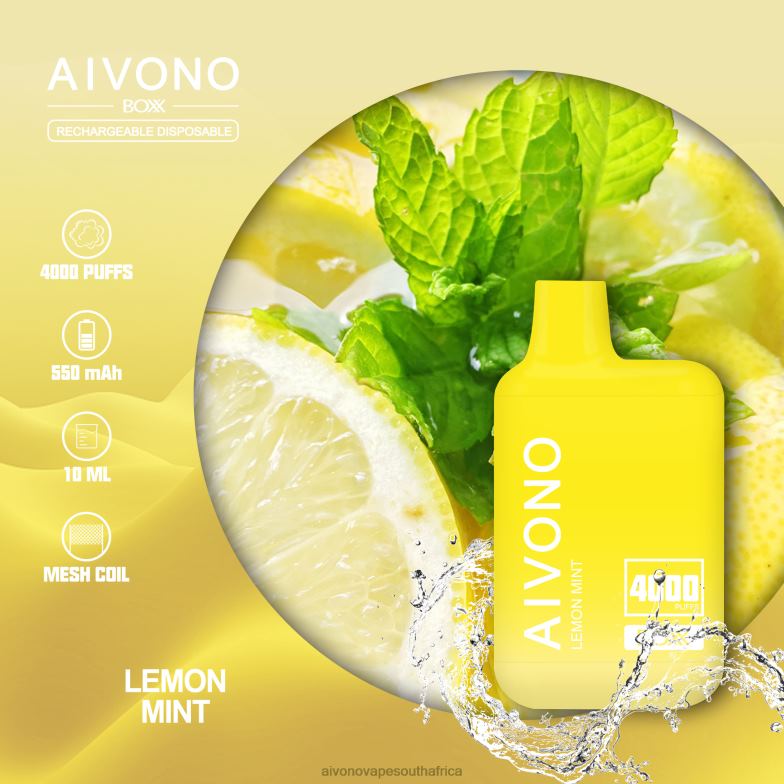 Aivono AIM BOXX 4000 Lemon Mint FJP86230 - Aivono Vape Review