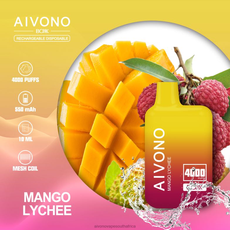 Aivono AIM BOXX 4000 Mango Lychee FJP86216 - Aivono Vape South Africa