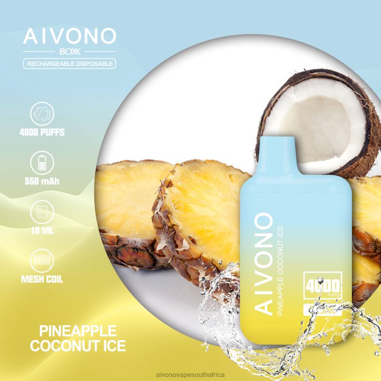 Aivono AIM BOXX 4000 Pineapple Coconut Ice FJP86222 - Aivono Vape Review