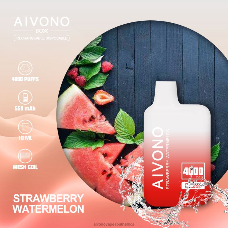 Aivono AIM BOXX 4000 Strawberry Watermelon FJP86214 - Aivono Vape Review