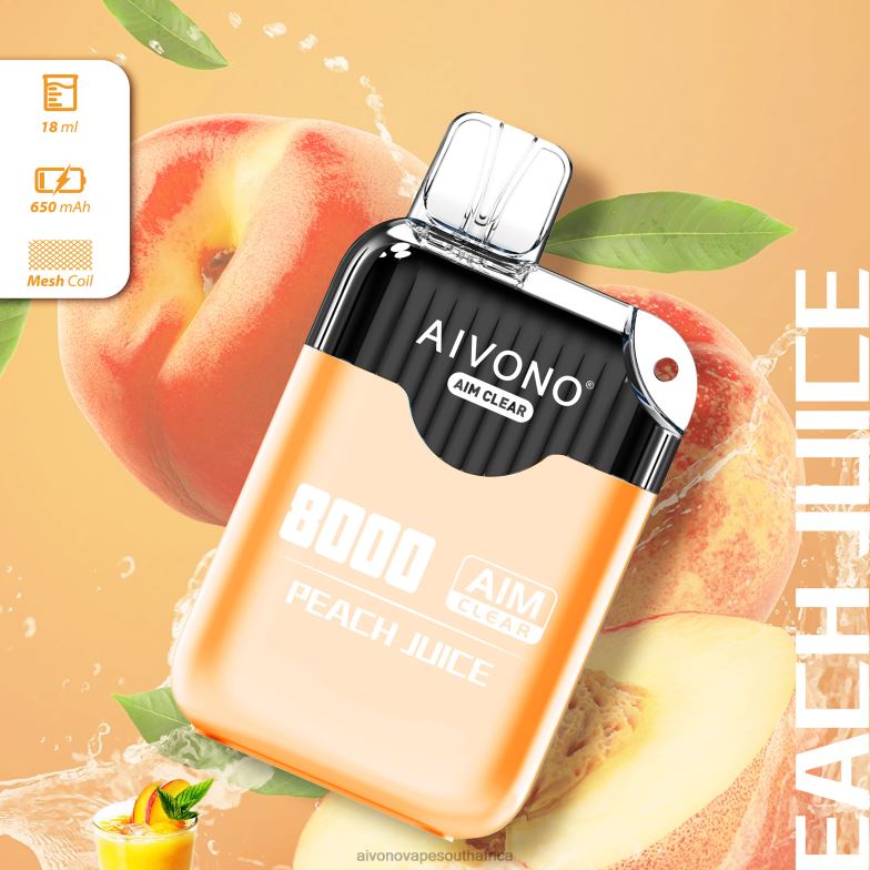 Aivono AIM CLEAR 8000 Peach Juice FJP86203 - Aivono Vape Price