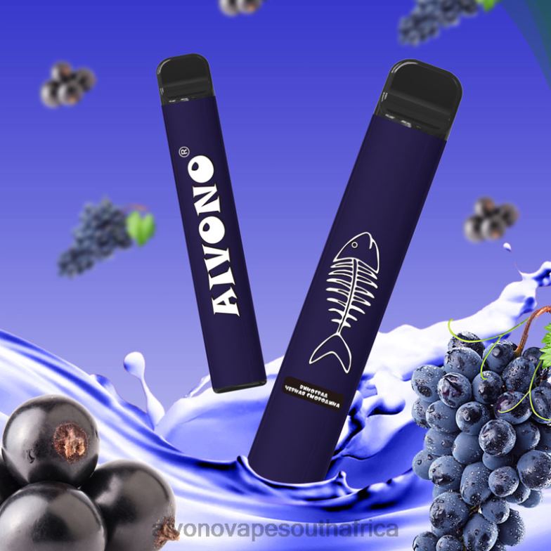Aivono AIM FISHBONE 600 Grape Blackcurrant FJP86284 - Aivono Vape South Africa
