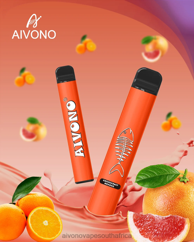 Aivono AIM FISHBONE 600 Grapefruit Orange FJP86280 - Aivono Vape South Africa