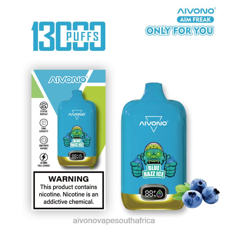 Aivono AIM FREAK 13000 Blue Razz Ice FJP86242 - Aivono Vape Review