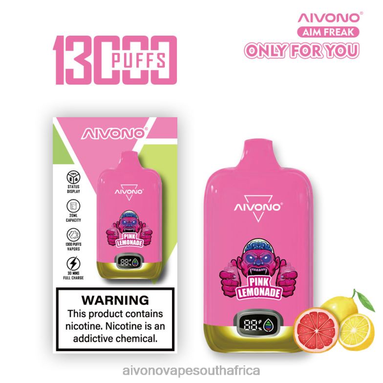 Aivono AIM FREAK 13000 Pink Lemonade FJP86249 - Aivono Puffs