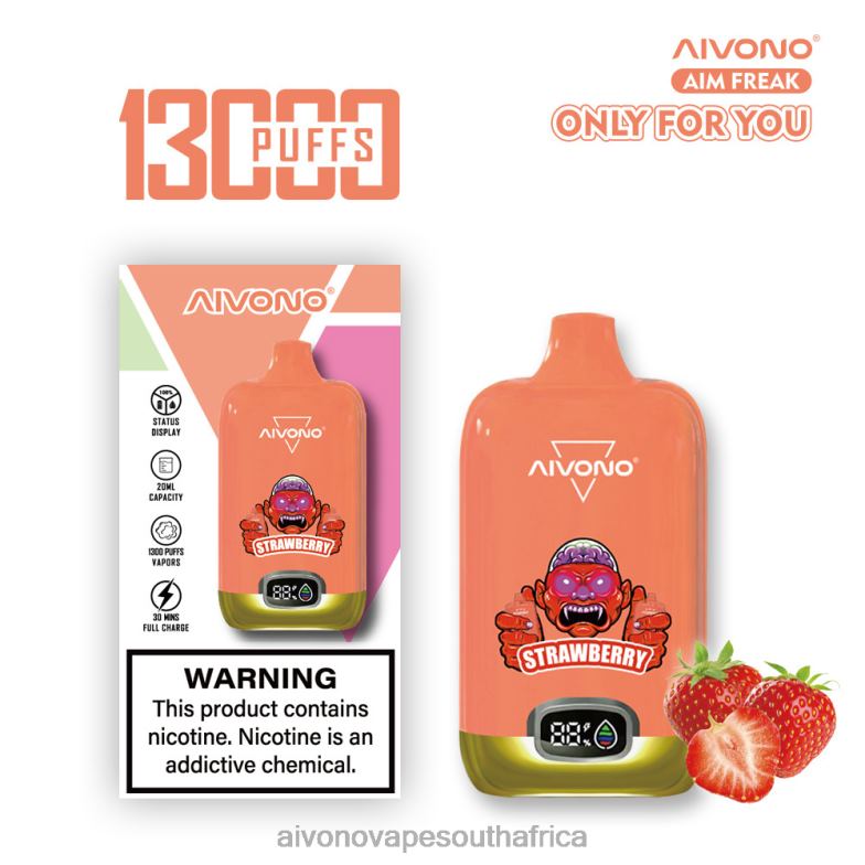 Aivono AIM FREAK 13000 Strawberry FJP86243 - Aivono Vape Price