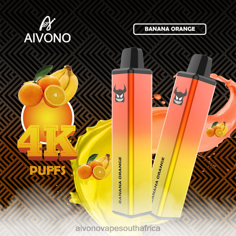 Aivono AIM FREAK 4000 Banana Orange FJP86258 - Aivono Vape Review
