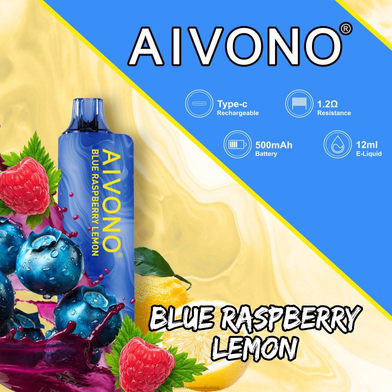 Aivono AIM GUN 7000 Blueberry Raspberry Lemon FJP86109 - Aivono Puffs