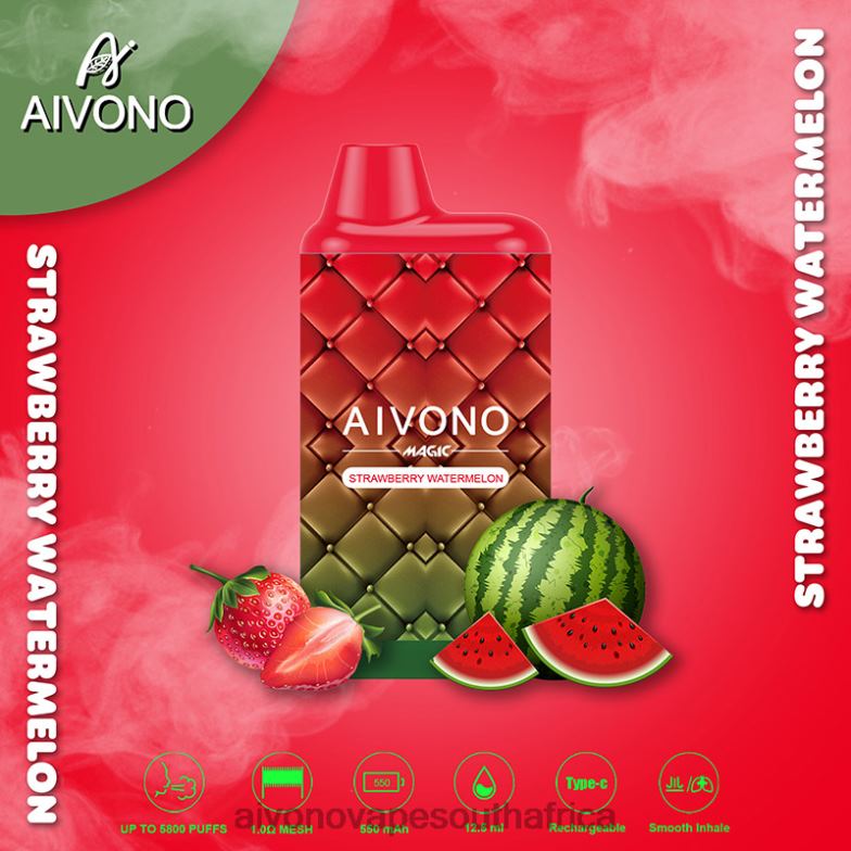 Aivono AIM MAGIC 5800 Mouth Box Cigarette Strawberry Watermelon FJP8699 - Aivono Vape Price