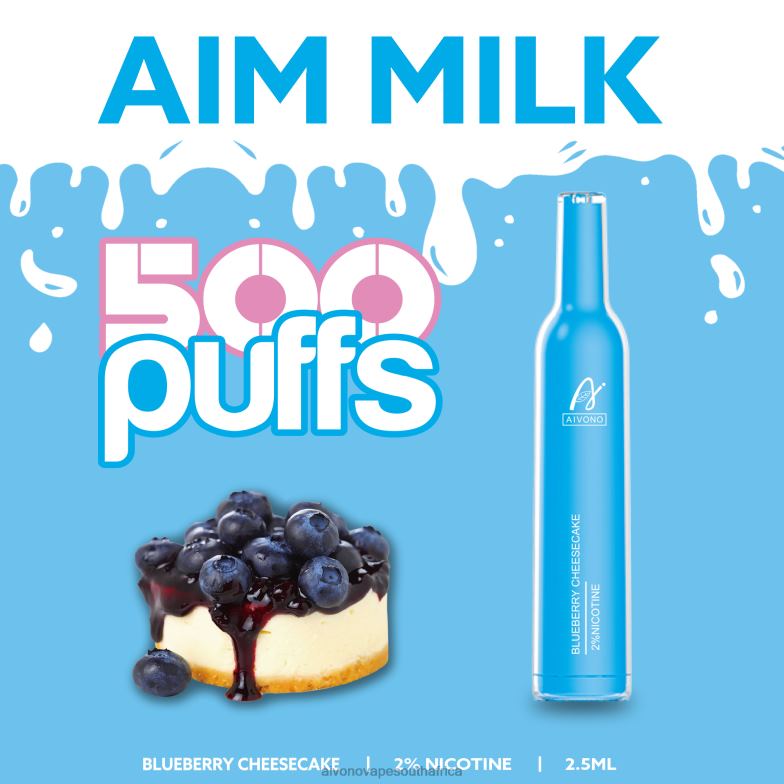 Aivono AIM MILK 500 Blueberry Cheese Cake FJP86274 - Aivono Vape Review