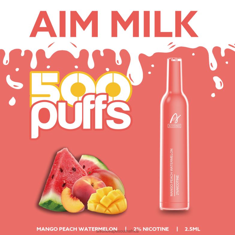 Aivono AIM MILK 500 Mango Peach Watermelon FJP86268 - Aivono Vape South Africa