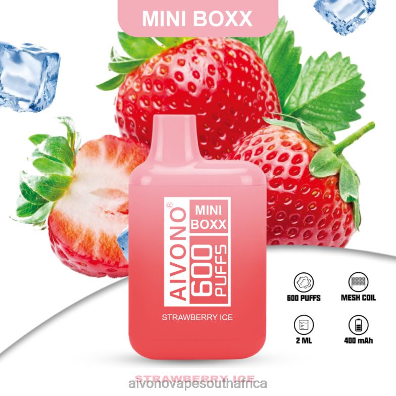 Aivono AIM MINI BOXX 600 Strawberry Ice FJP86236 - Aivono Vape South Africa