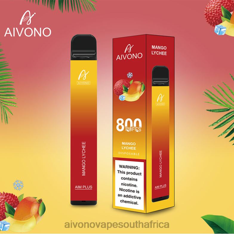 Aivono AIM PLUS 800 Mango Lychee FJP86185 - Aivono Puffs