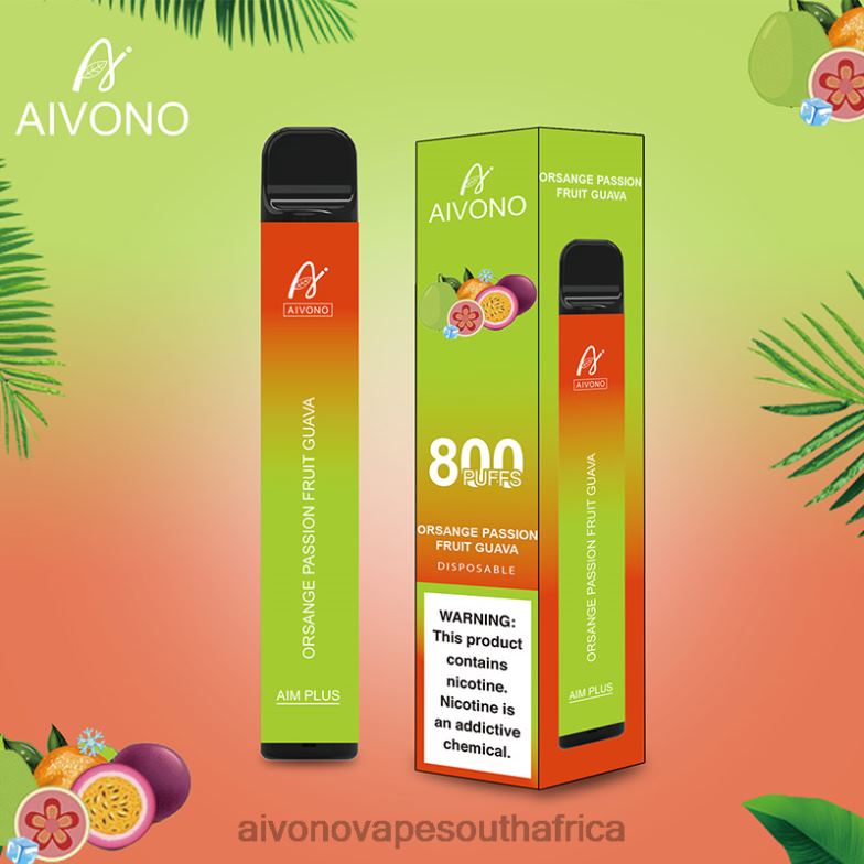 Aivono AIM PLUS 800 Orange Passion Fruit Guava FJP86189 - Aivono Puffs