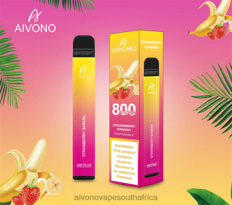 Aivono AIM PLUS 800 Strawberry Banana FJP86192 - Aivono Vape South Africa