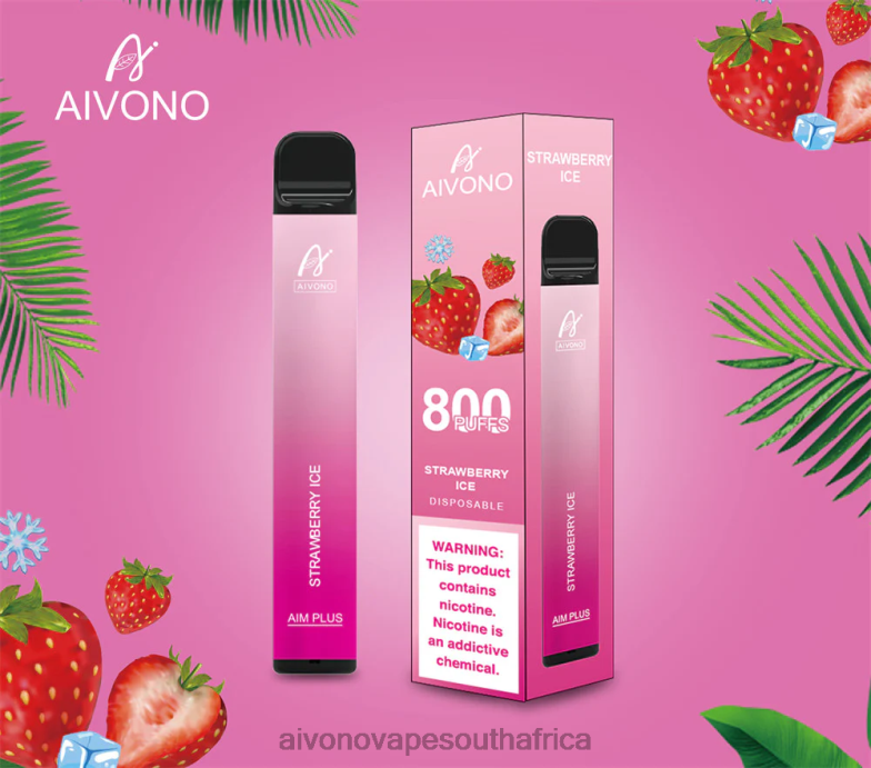 Aivono AIM PLUS 800 Strawberry Ice FJP86193 - Aivono Puffs