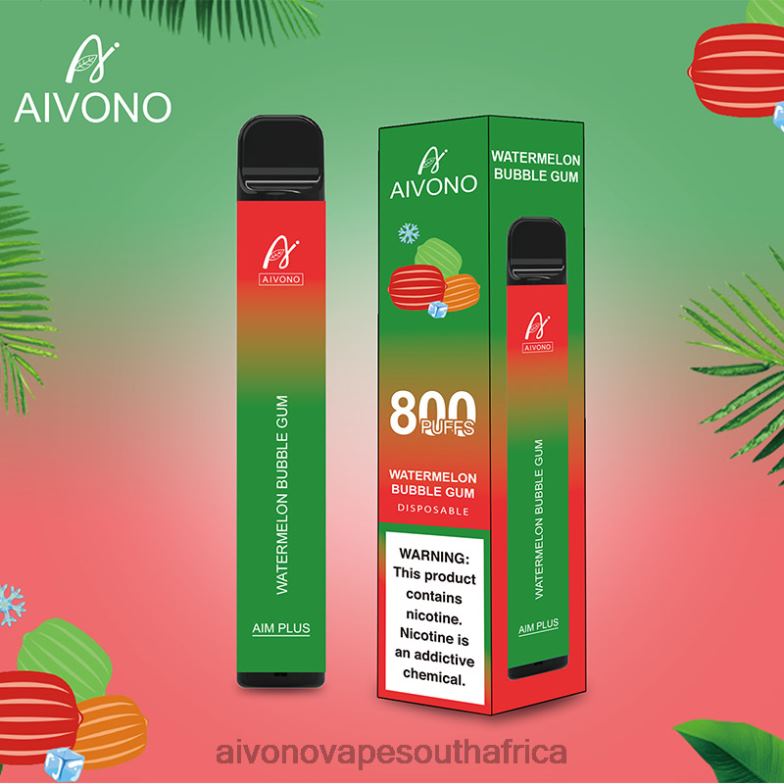 Aivono AIM PLUS 800 Watermelon Bubble Gum FJP86198 - Aivono Vape Review