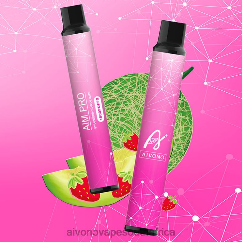 Aivono AIM PRO 1500 Strawberry Cantaloupe FJP86161 - Aivono Puffs
