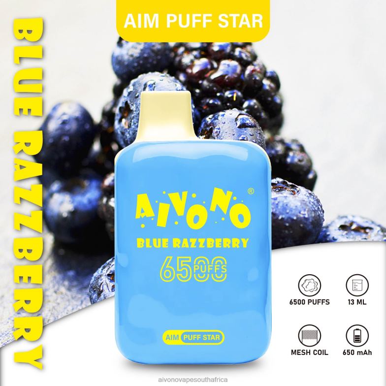 Aivono AIM PUFF STAR 6500 Blue Razzberry FJP86292 - Aivono Vape South Africa