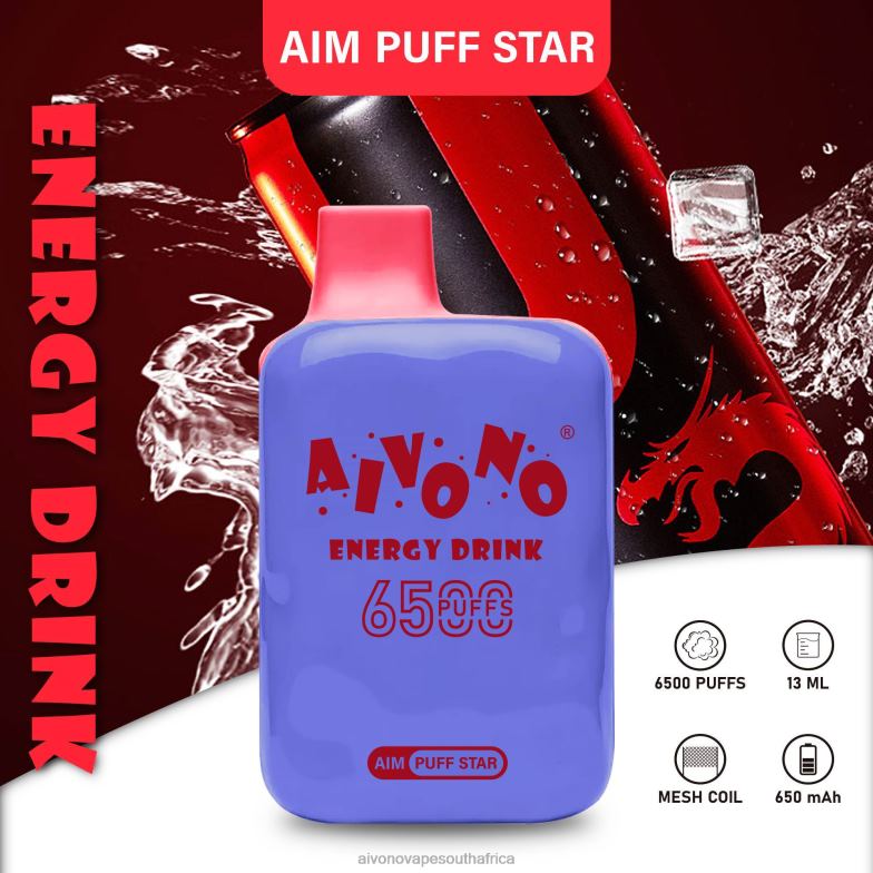 Aivono AIM PUFF STAR 6500 Energy Drink FJP86293 - Aivono Puffs