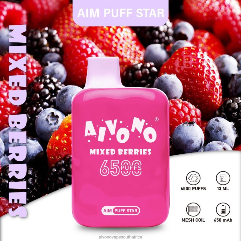 Aivono AIM PUFF STAR 6500 Mixed Berries FJP86290 - Aivono Vape Review