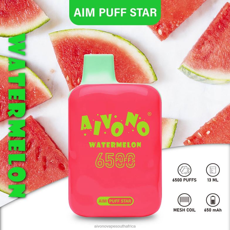 Aivono AIM PUFF STAR 6500 Watermelon FJP86291 - Aivono Vape Price