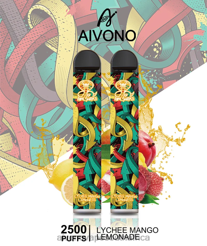 Aivono AIM SNAKE 2500 Lychee Mango Lemonade FJP86308 - Aivono Vape South Africa