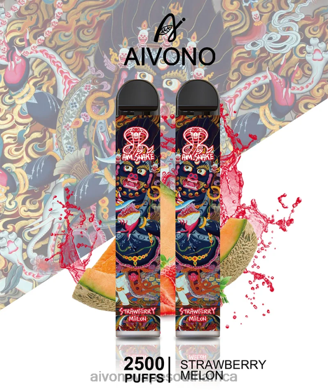 Aivono AIM SNAKE 2500 Strawberry Melon FJP86320 - Aivono Vape South Africa