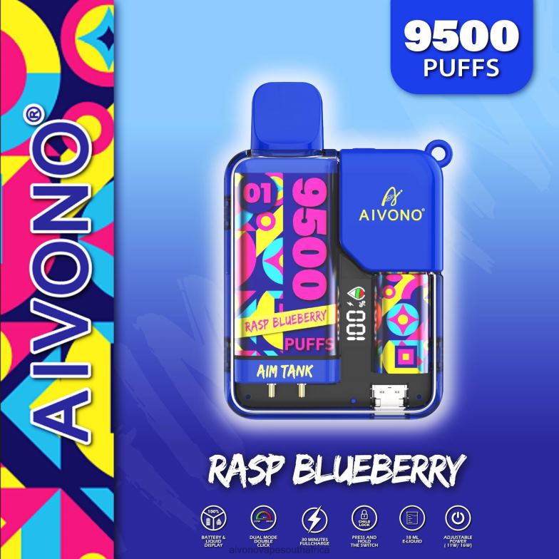 Aivono AIM TANK 9500 Rasp Blueberrry FJP8633 - Aivono Puffs