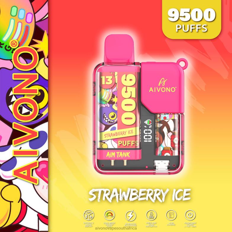 Aivono AIM TANK 9500 Strawberry Ice FJP8638 - Aivono Vape Review