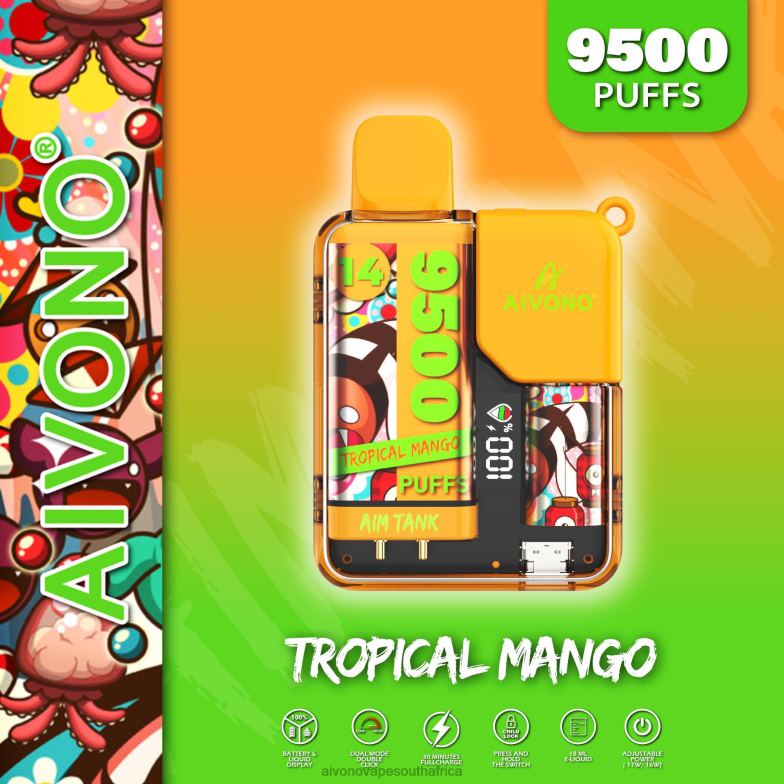 Aivono AIM TANK 9500 Tropical Mango FJP8639 - Aivono Vape Price