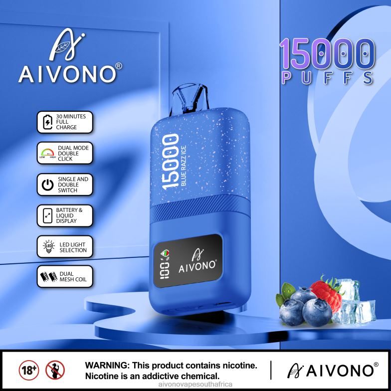 Aivono AIM magic 15000 Blue Razz Ice FJP8664 - Aivono Vape South Africa