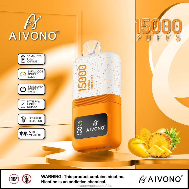 Aivono AIM magic 15000 Mango Pineapple FJP8669 - Aivono Puffs