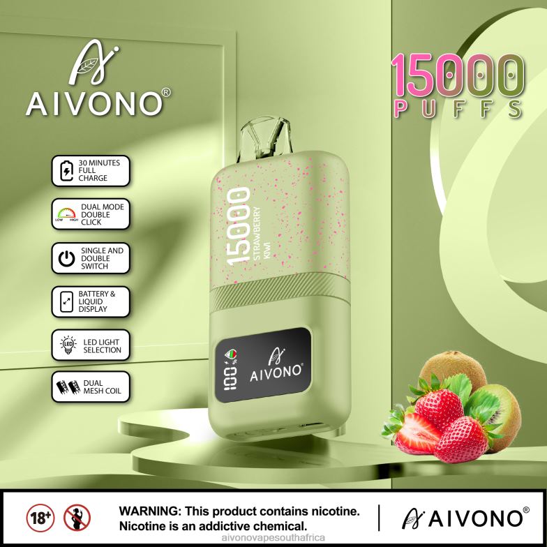 Aivono AIM magic 15000 Strawberry Kiwi FJP8663 - Aivono Vape Price