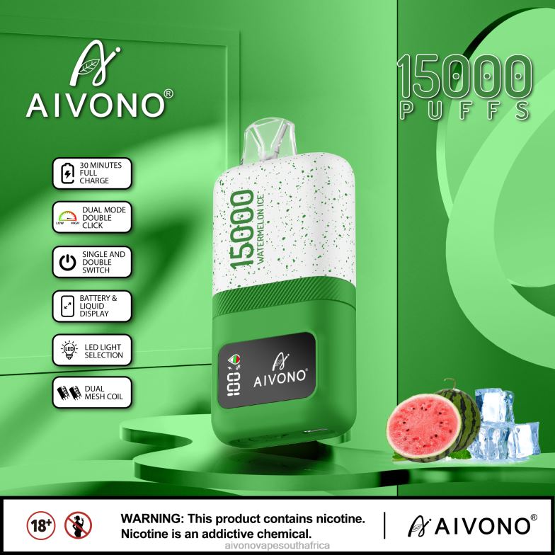 Aivono AIM magic 15000 Watermelon Ice FJP8670 - Aivono Vape Review
