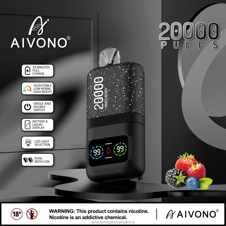Aivono AIM magic 20000 Mixed Berry FJP8678 - Aivono Vape Review