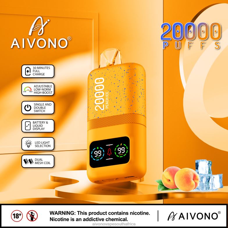 Aivono AIM magic 20000 Peach Ice FJP8685 - Aivono Puffs
