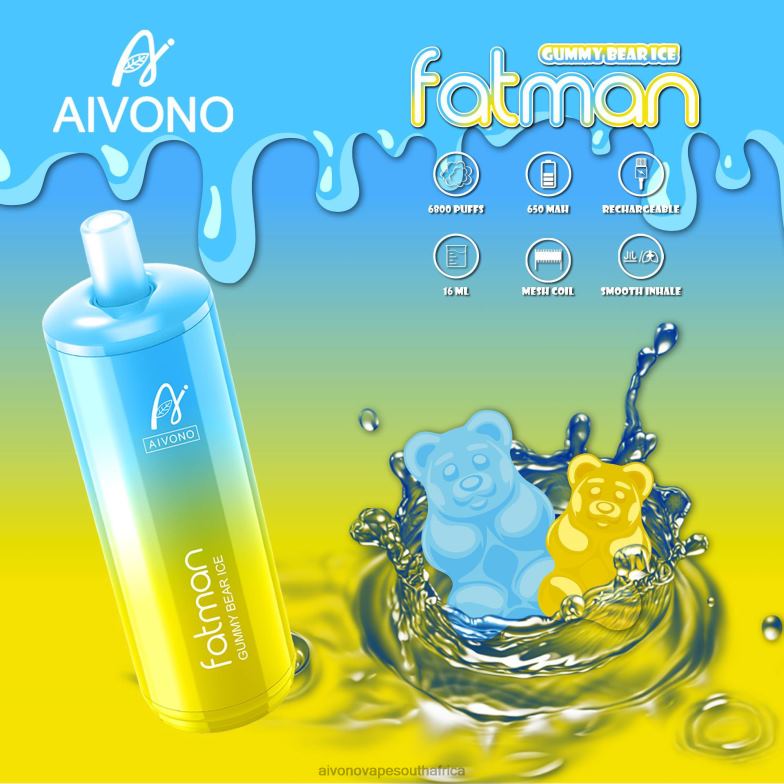 Aivono FATMAN 6800 Gummy Bear Ice FJP8632 - Aivono Vape South Africa