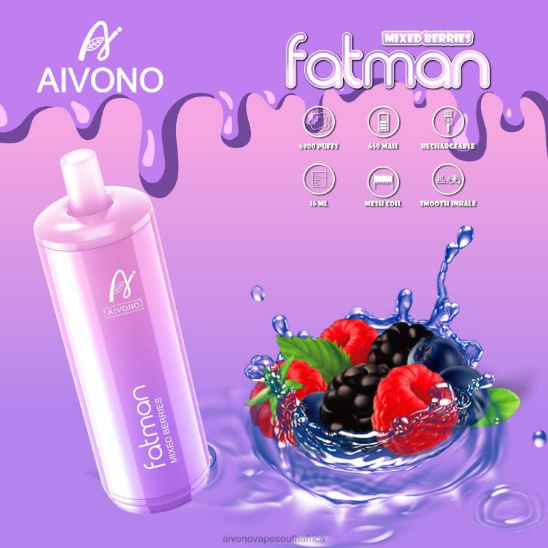 Aivono FATMAN 6800 Mixed Berries FJP8627 - Aivono Vape Price