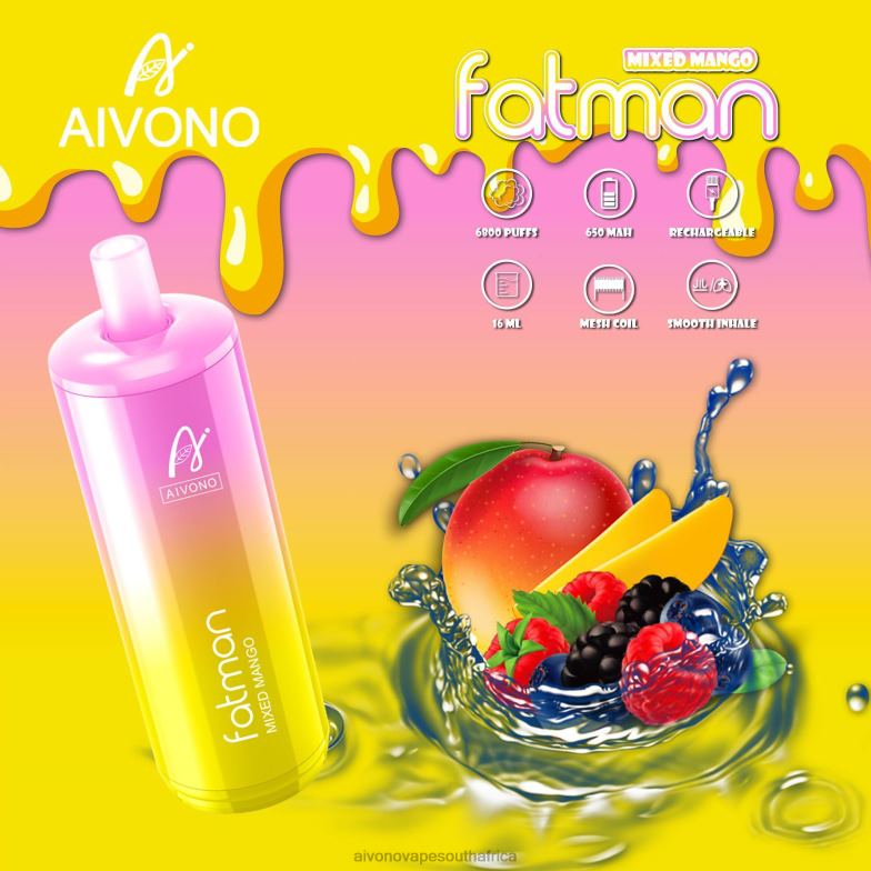 Aivono FATMAN 6800 Mixed Mango FJP8626 - Aivono Vape Review