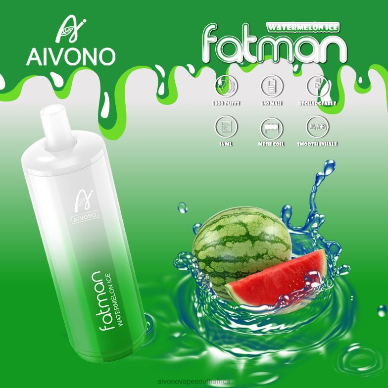 Aivono FATMAN 6800 Watermelon Ice FJP8628 - Aivono Vape South Africa