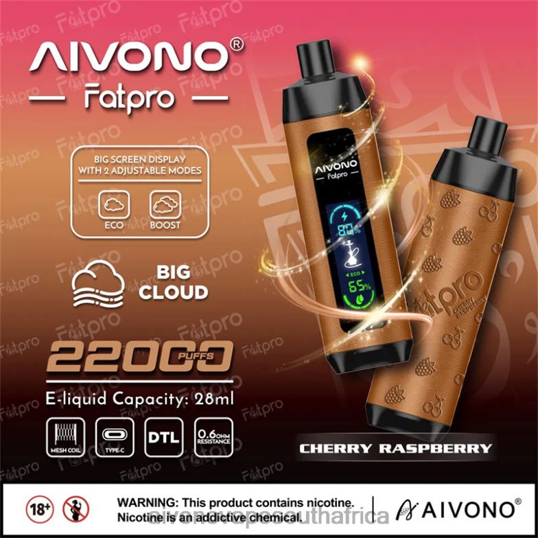 Aivono Fatpro 22000 Cherry Raspberry FJP864 - Aivono Vape South Africa