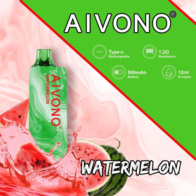Aivono AIM GUN 7000 Watermelon FJP86110 - Aivono Vape Review