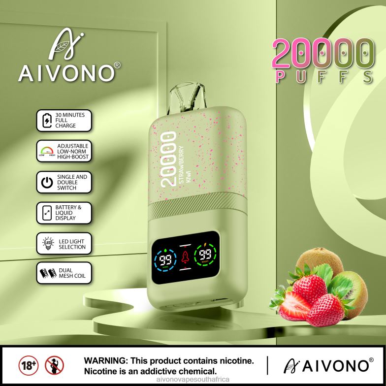 Aivono AIM magic 20000 Strawberry Kiwi FJP8681 - Aivono Puffs
