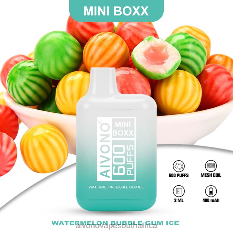 Aivono AIM MINI BOXX 600 Watermelon Bubble Gum Ice FJP86235 - Aivono Vape Price